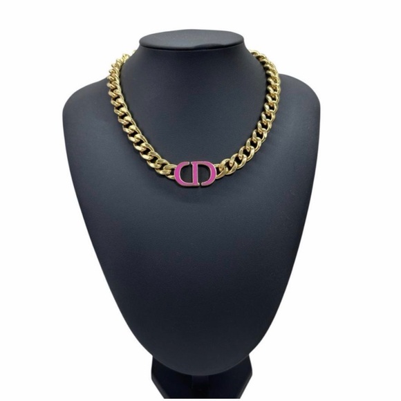 Dior 30 MONTAIGNE Pink Gold Necklace Choker - Picture 4 of 11